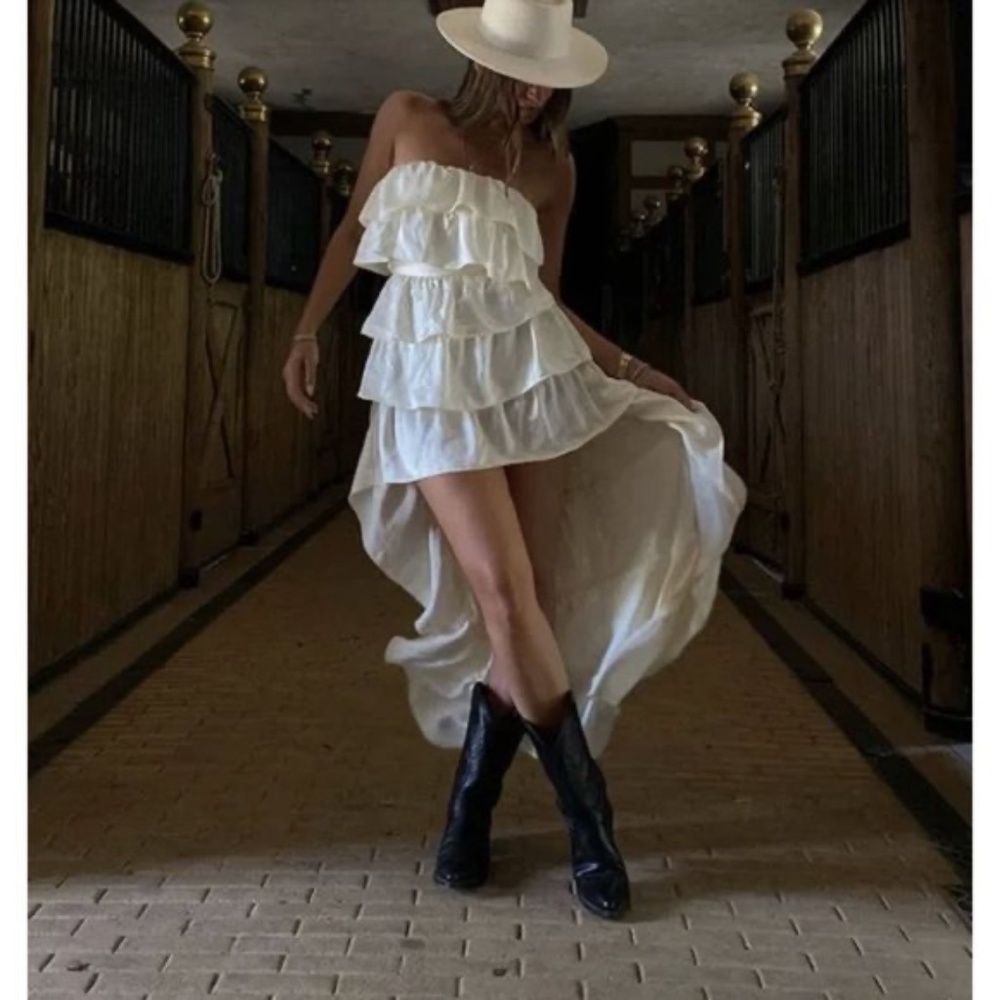 Weworewhat Tiered Ruffle High Low Dress Size 4 - NWT